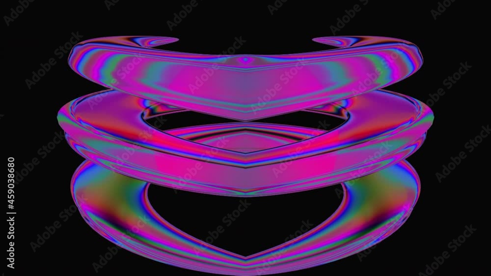 Aufkleber bright spinning spiral in 3d render digital space. graphic curved lines in illusory futuristic vorte