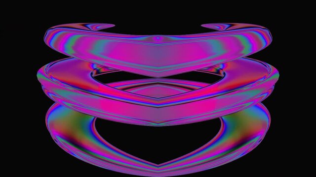 Bright spinning spiral in 3d render digital space. Graphic curved lines in illusory futuristic vortex. Twisted stripes in dynamic wavy dance. Element for creative splash and presentation