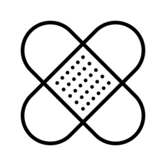 Medical plasters isolated on white background, wound plaster or bandage patch, vector adhesive health care object