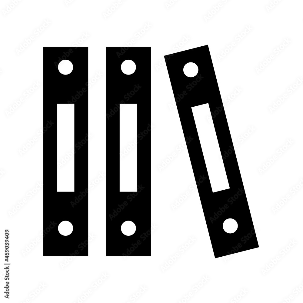 Aufkleber binder icon design template glyph style.binder icon notebook element. binder icon notebook linear st