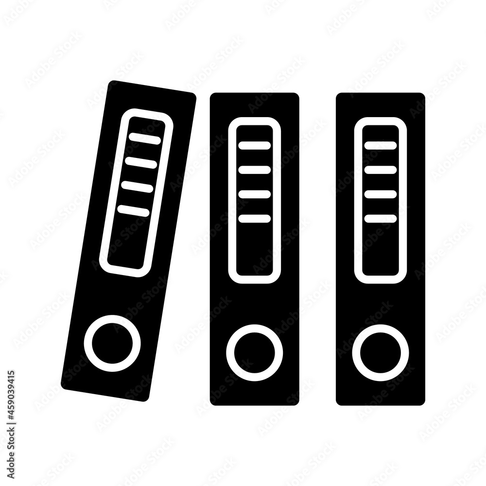 Aufkleber binder icon design template glyph style.binder icon notebook element. binder icon notebook linear st