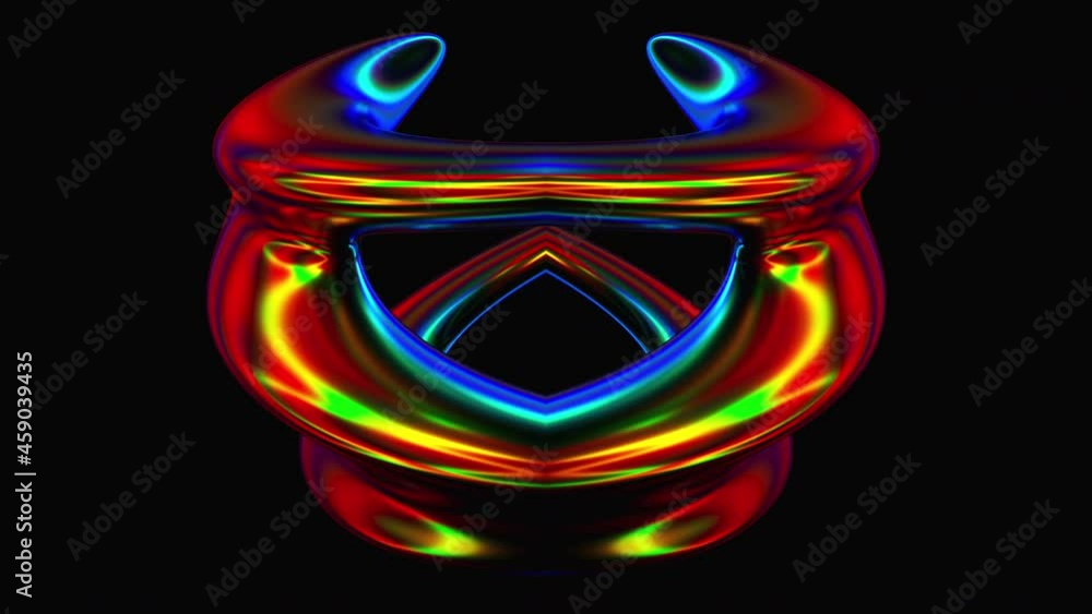 Aufkleber bright spinning spiral in 3d render digital space. graphic curved lines in illusory futuristic vorte