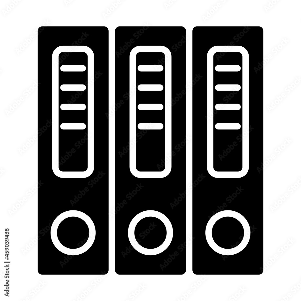 Aufkleber binder icon design template glyph style.binder icon notebook element. binder icon notebook linear st