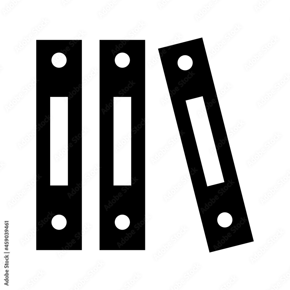 Aufkleber binder icon design template glyph style.binder icon notebook element. binder icon notebook linear st