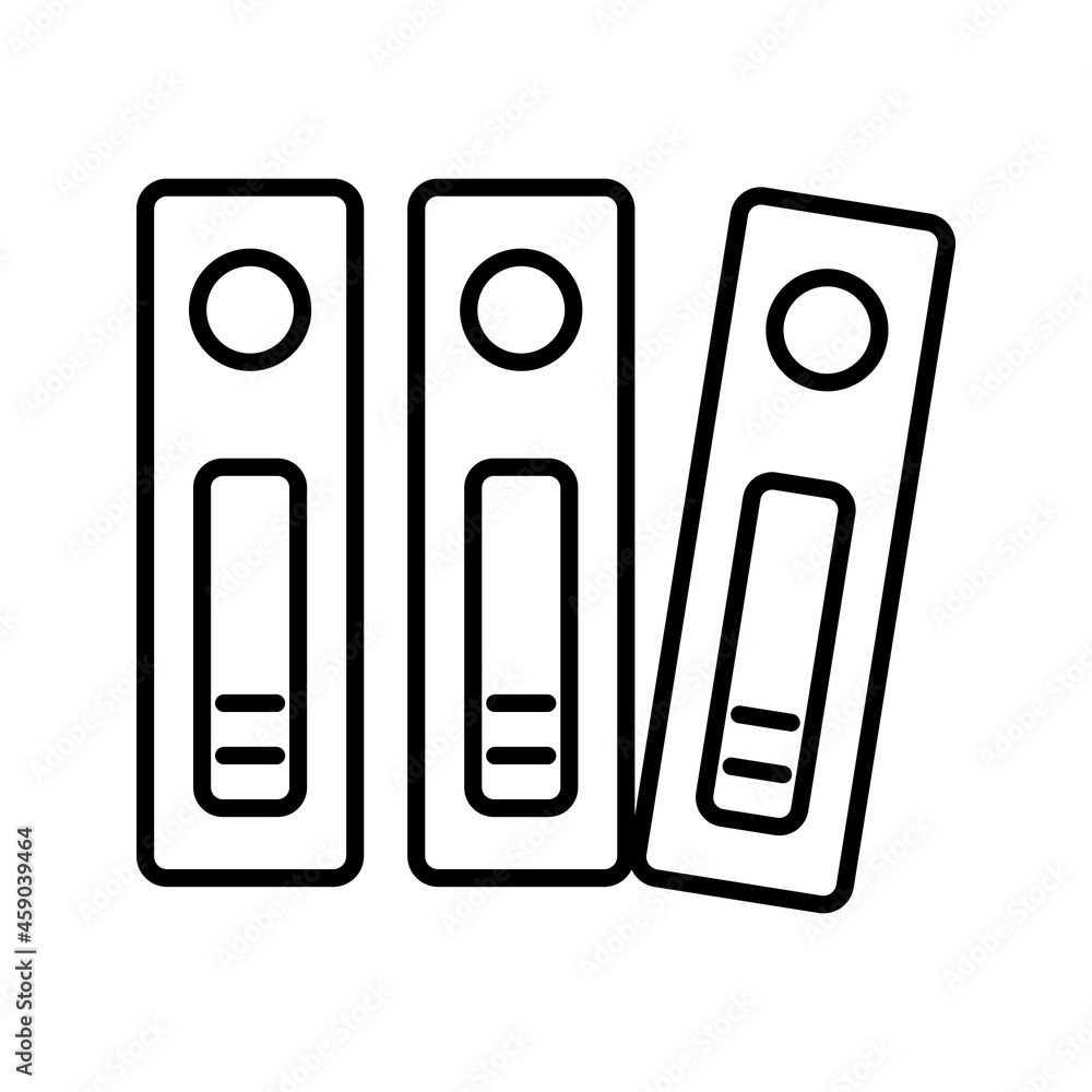 Aufkleber binder icon design template glyph style.binder icon notebook element. binder icon notebook linear st