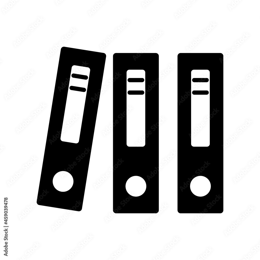 Aufkleber binder icon design template glyph style.binder icon notebook element. binder icon notebook linear st