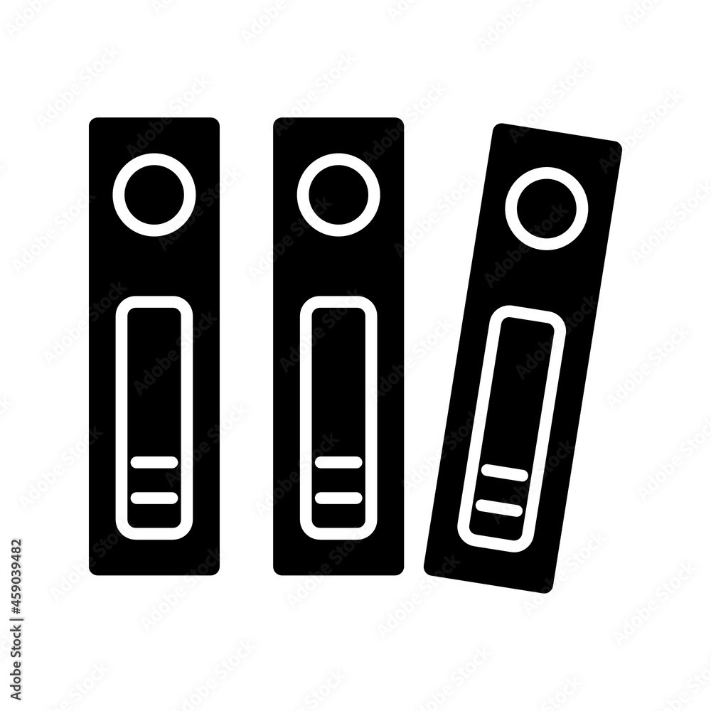 Aufkleber binder icon design template glyph style.binder icon notebook element. binder icon notebook linear st