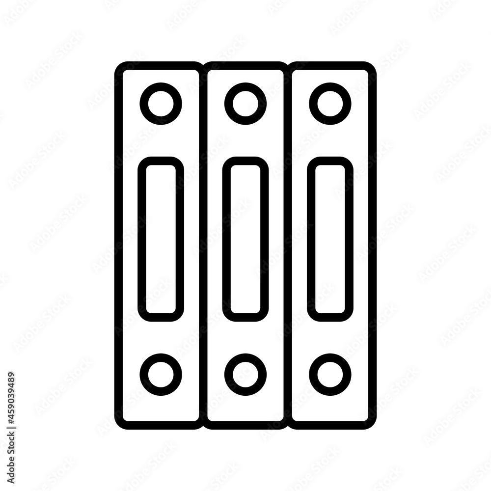 Aufkleber binder icon design template glyph style.binder icon notebook element. binder icon notebook linear st
