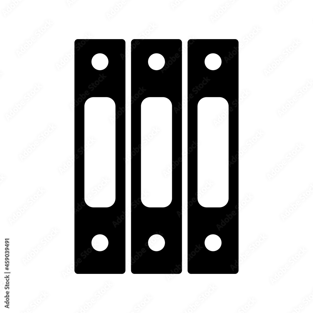 Aufkleber binder icon design template glyph style.binder icon notebook element. binder icon notebook linear st