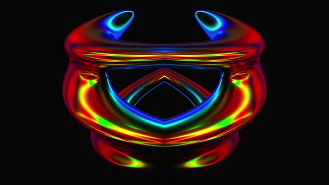 Bright spinning spiral in 3d render digital space. Graphic curved lines in illusory futuristic vortex. Twisted stripes in dynamic wavy dance. Element for creative splash and presentation