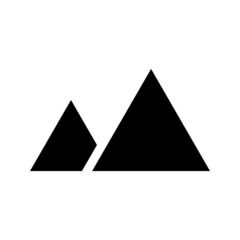 Top of mountain icon vector on white backround