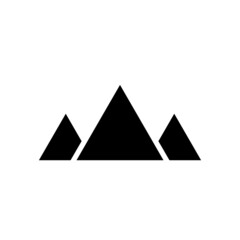 Top of mountain icon vector on white backround