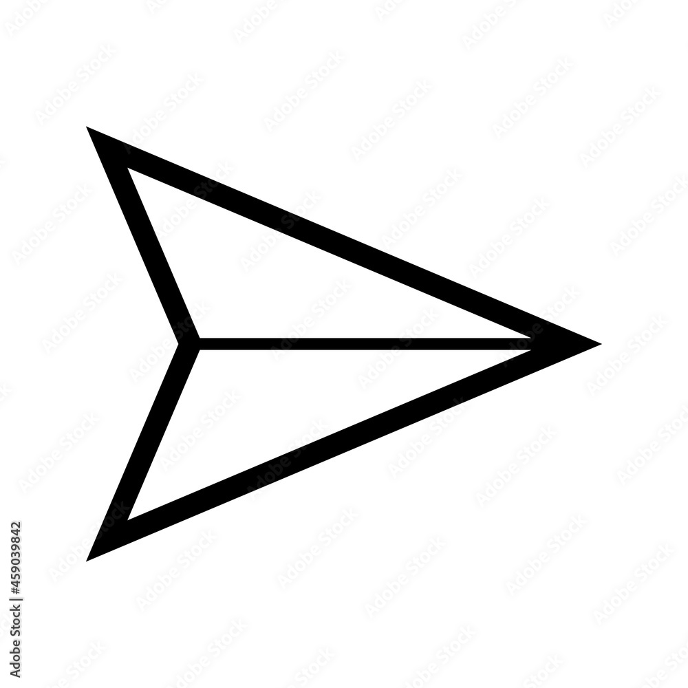 Aufkleber send vector minimal single flat icon. plane line vector icon for websites and mobile minimalist flat