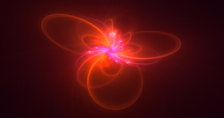 3D rendering abstract colorful fractal light background
