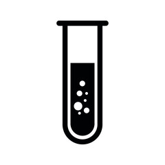 Test tube on white backround