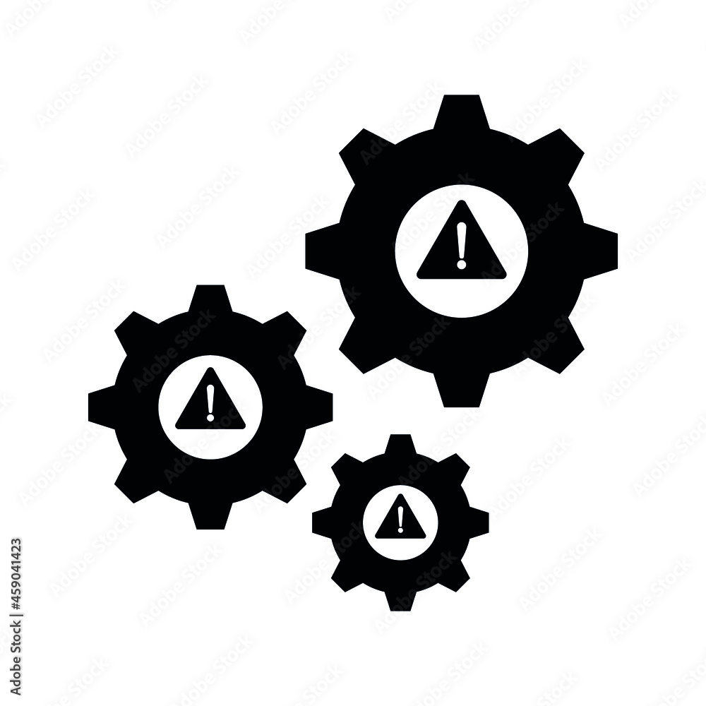 Aufkleber system error icon design isolated on white background