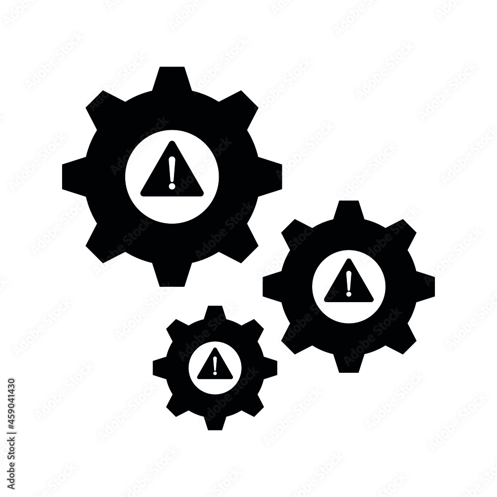 Poster system error icon design isolated on white background
