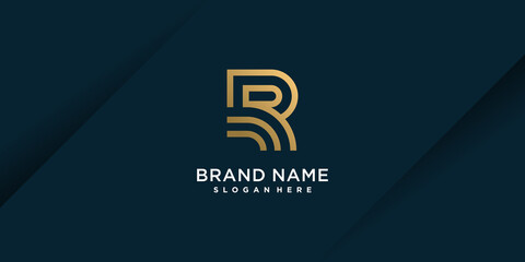 Letter R logo with modern and unique concept Premium Vector part 3 - obrazy, fototapety, plakaty