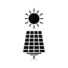 Solar Panel icon for web and mobile, flat design. Vector icon on white background