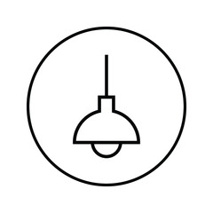 Lamp hanging icon isolated on a white background use for web and mobile