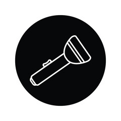 Guard flashlight icon on a white background use for web and mobile