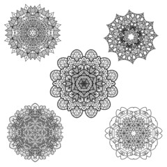 Mandalas. Geometric Floral mandala pack. Mandala Design. Flower Vector Art. Abstract Design. Mandalas set.