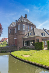 Fototapeta na wymiar Entrance towers of the historic castle of Montfoort, The Netherlands
