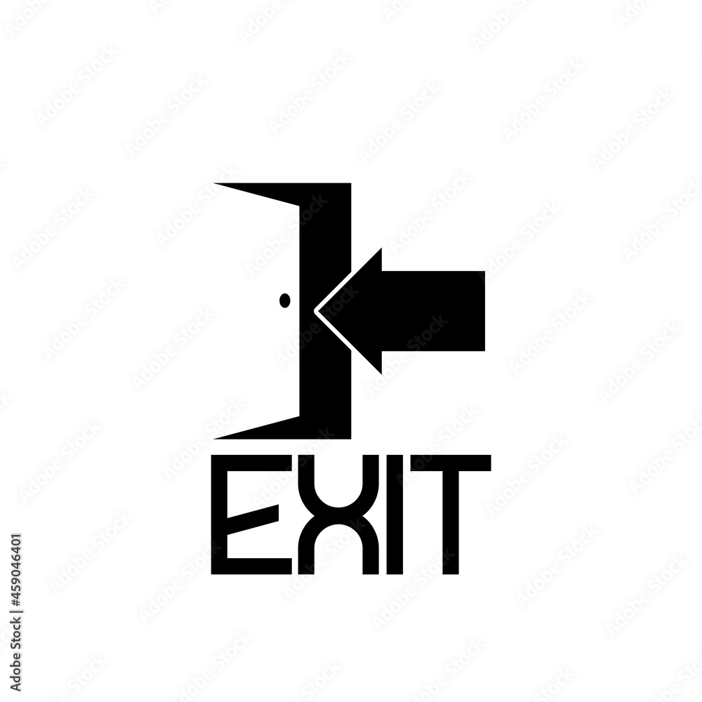 Poster exit icon isolated on white background