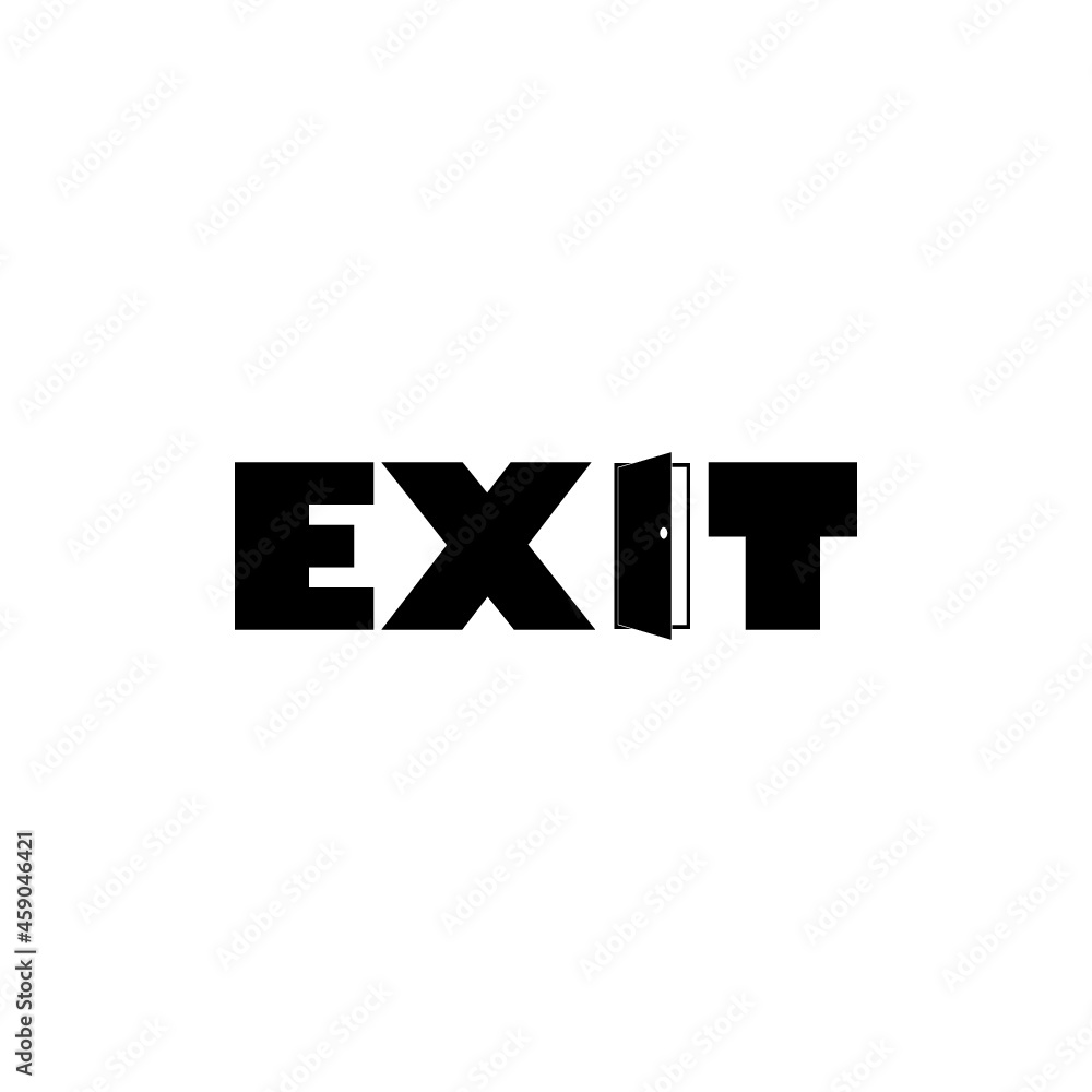 Poster exit icon isolated on white background