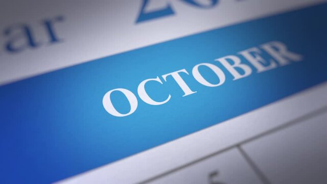 Animated Close Up October Calendar