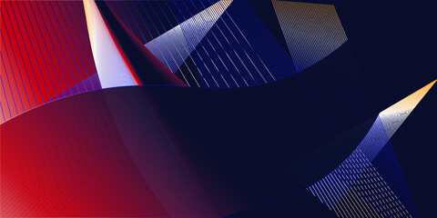 Fototapeta na wymiar Abstract Red and Blue Background Witth Lines