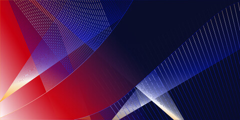 Abstract Red and Blue Background Witth Lines