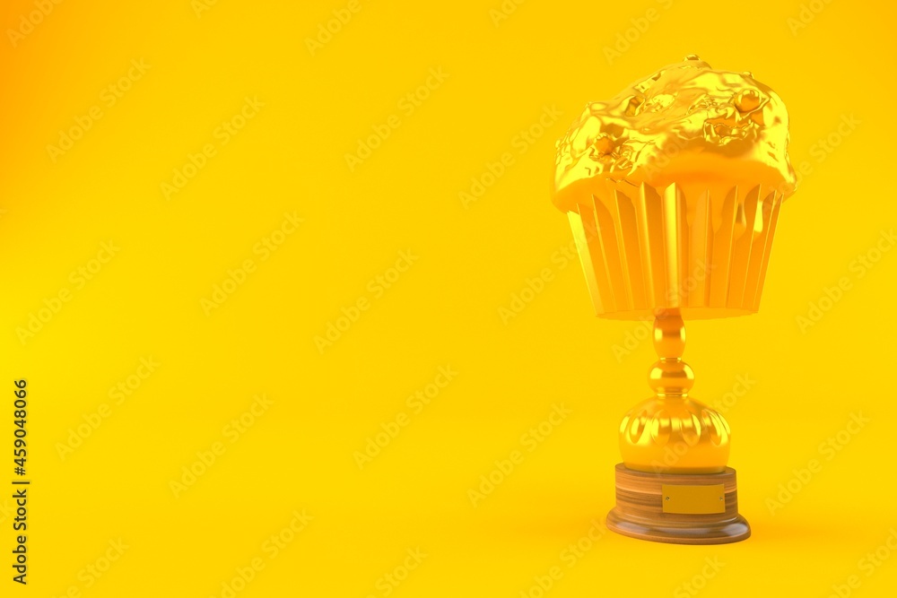 Wall mural Muffin golden trophy