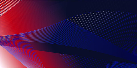 Abstract Red and Blue Background Witth Lines