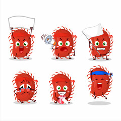 Mascot design style of picornaviridae character as an attractive supporter