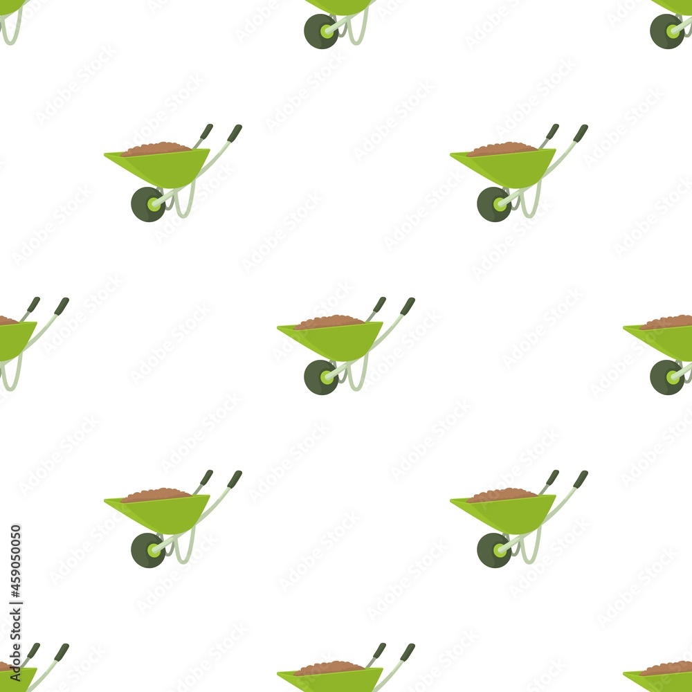 Poster wheelbarrow pattern seamless background texture repeat wallpaper geometric vector