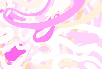 Light Pink, Yellow vector backdrop with memphis shapes.