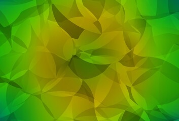 Fototapeta na wymiar Light Green, Yellow vector abstract mosaic pattern.