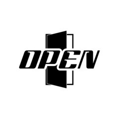 Open word icon isolated on white background