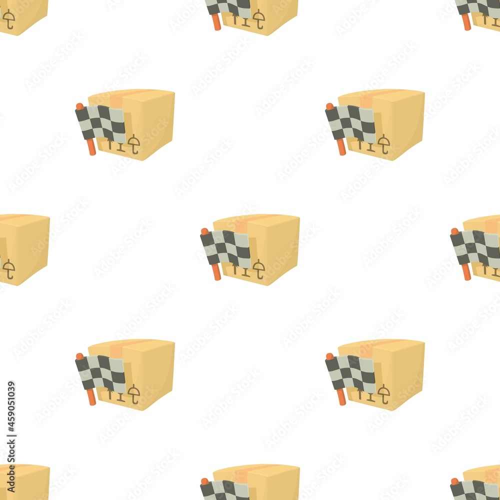 Poster start delivery box pattern seamless background texture repeat wallpaper geometric vector