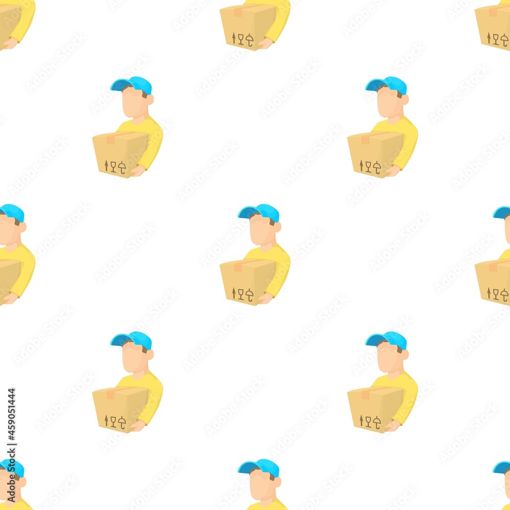 Poster loader man pattern seamless background texture repeat wallpaper geometric vector