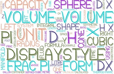 Volume Wordcloud Banner, Wallpaper, Background, Book Cover, Wordart