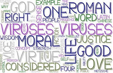 Viruses Wordcloud Banner, Wallpaper, Background, Book Cover, Wordart