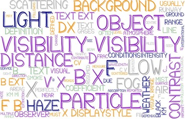 Visibility Wordcloud Banner, Wallpaper, Background, Book Cover, Wordart
