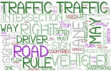 Traffic Wordcloud Banner, Wallpaper, Background, Book Cover, Wordart