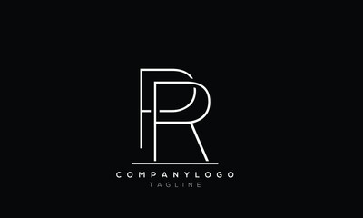 Abstract Letter Initial PR RP Vector Logo Design Template