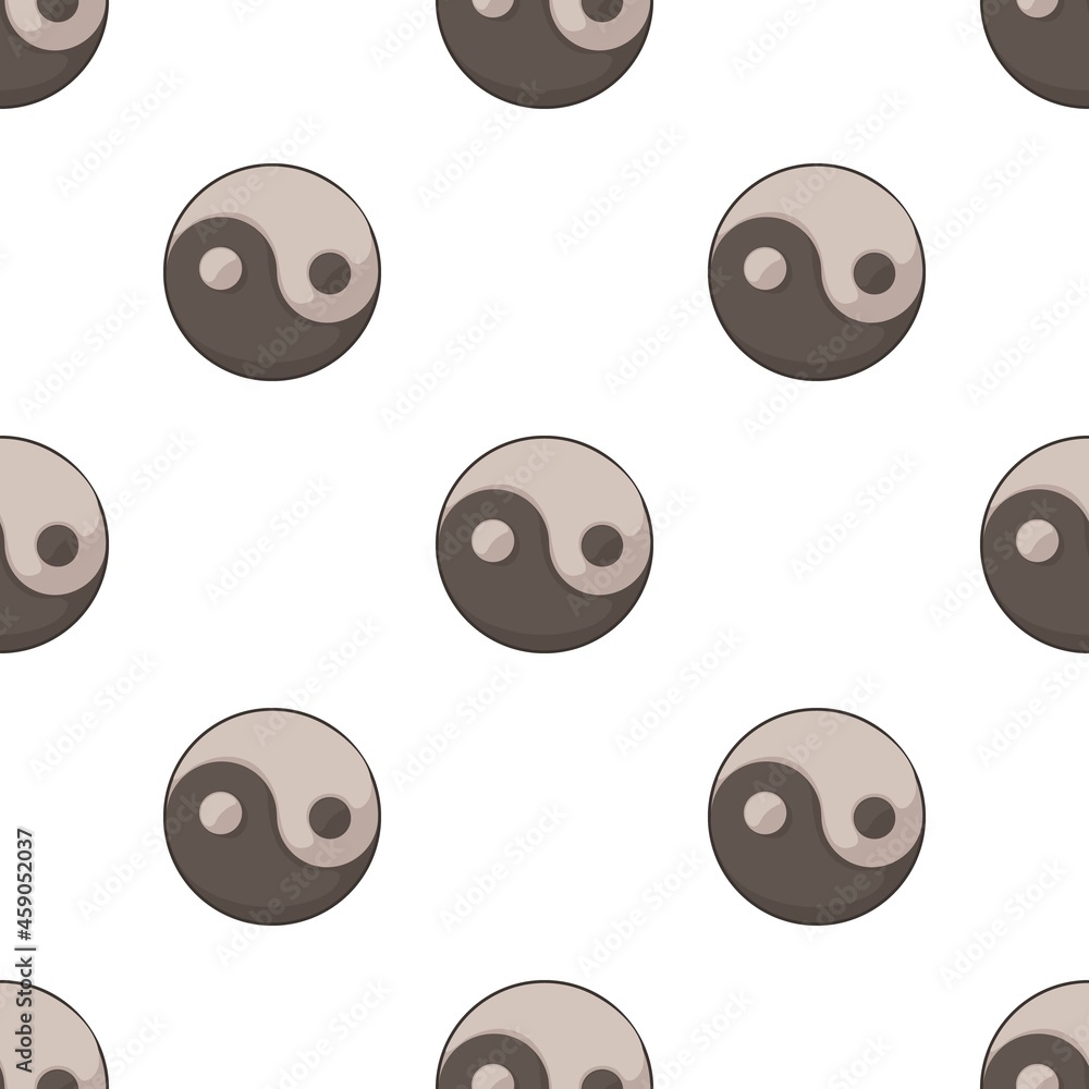 Poster ying yang pattern seamless background texture repeat wallpaper geometric vector
