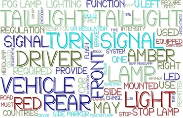 Taillight Wordcloud Banner, Wallpaper, Background, Book Cover, Wordart