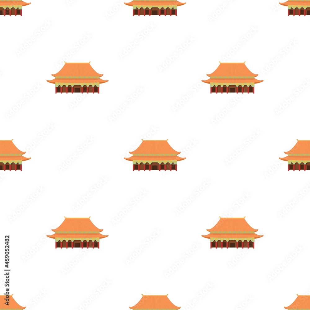 Poster pagoda temple pattern seamless background texture repeat wallpaper geometric vector