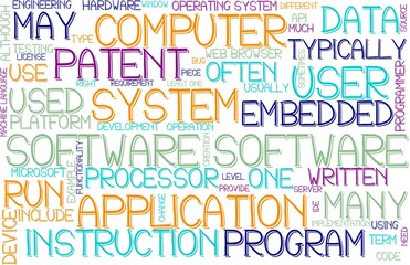 Software Wordcloud Banner, Wallpaper, Background, Book Cover, Wordart